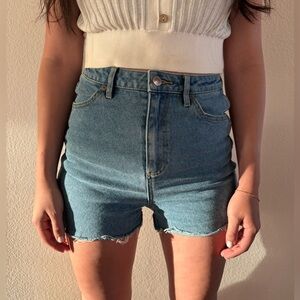 RVCA Women's Blue Denim Shorts